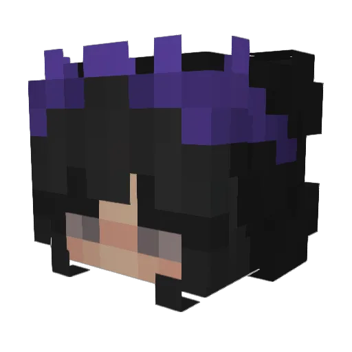 Jvvlaa Minecraft avatar head, 3D render