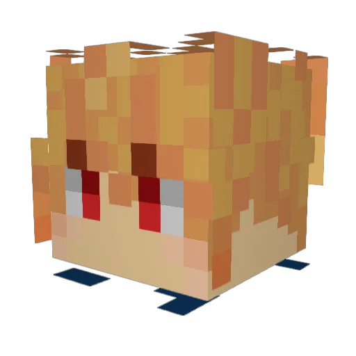 Jvvpaz Minecraft avatar head, 3D render