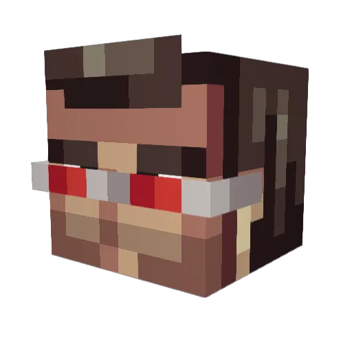 Jw2410 Minecraft avatar head, 3D render