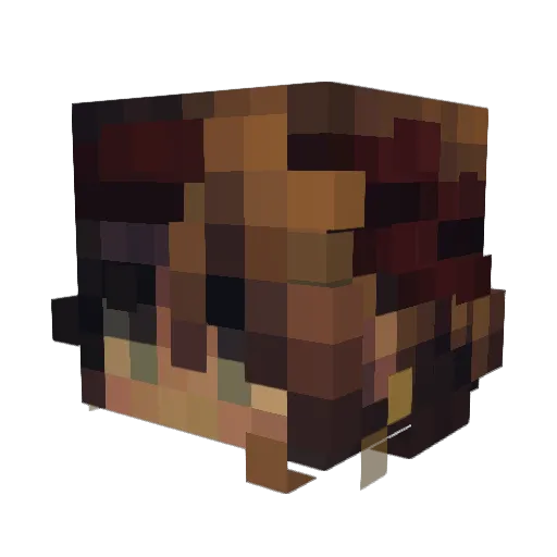 Jwerk Minecraft avatar head, 3D render