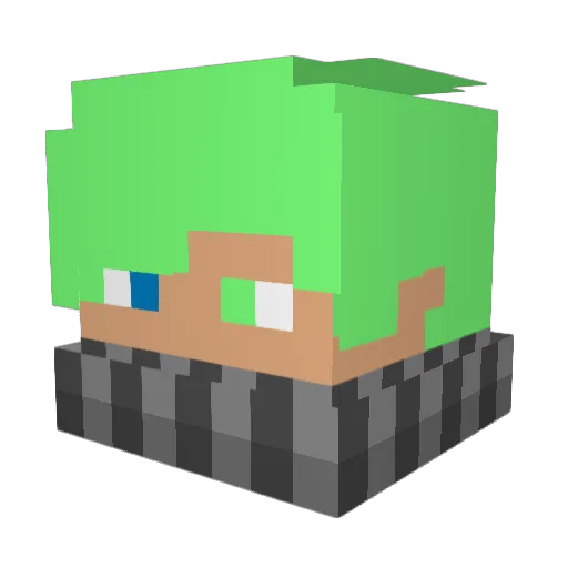 Jwidolyi Minecraft avatar head, 3D render