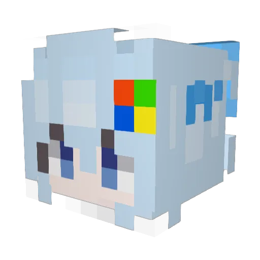 Jwvim_ Minecraft avatar head, 3D render