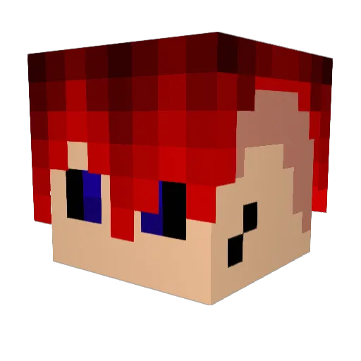 Jx1N004 Minecraft avatar head, 3D render