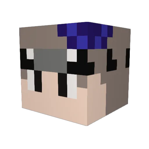 JxCrafter Minecraft avatar head, 3D render