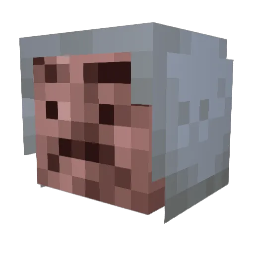 JxJHN Minecraft avatar head, 3D render