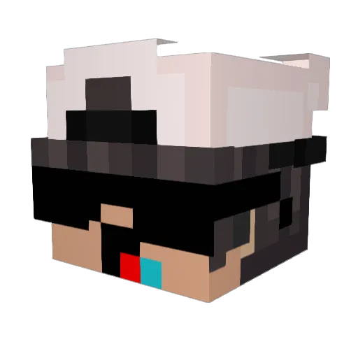 JxMan Minecraft avatar head, 3D render