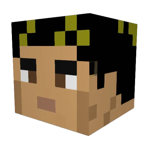JxW18 Minecraft avatar head, 3D render