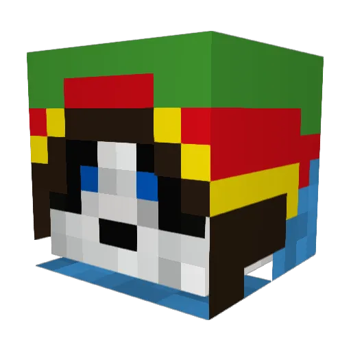 JxckG Minecraft avatar head, 3D render