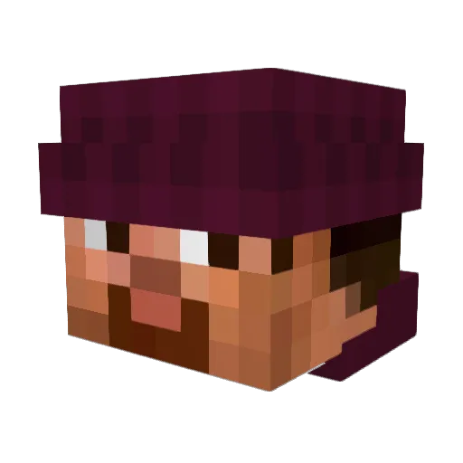Jxcro Minecraft avatar head, 3D render
