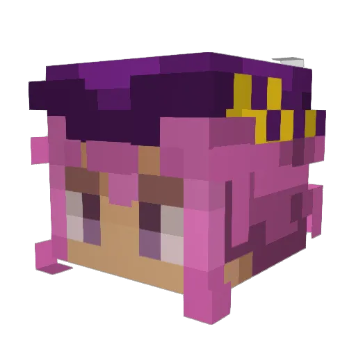 Jxllal Minecraft avatar head, 3D render