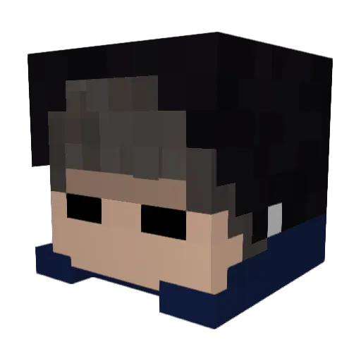 JxnasHG Minecraft avatar head, 3D render
