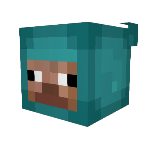 Jxpu Minecraft avatar head, 3D render