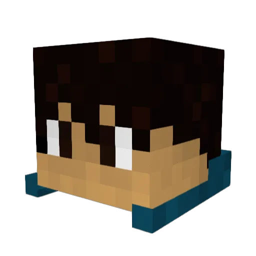 Jxsey Minecraft avatar head, 3D render
