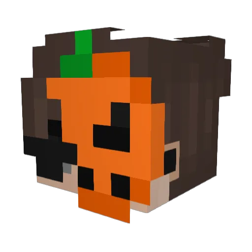 Jxsh Minecraft avatar head, 3D render