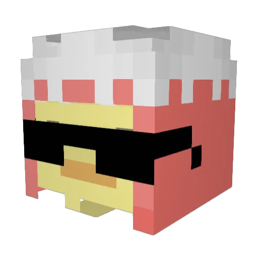 Jxshi05 Minecraft avatar head, 3D render
