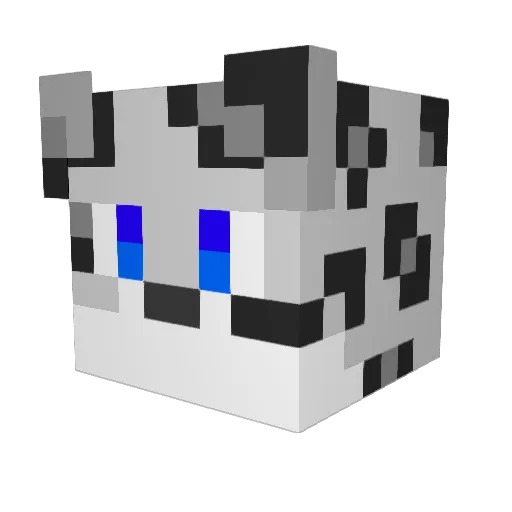 Jxsie Minecraft avatar head, 3D render