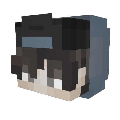 Jxsti_ Minecraft avatar head, 3D render