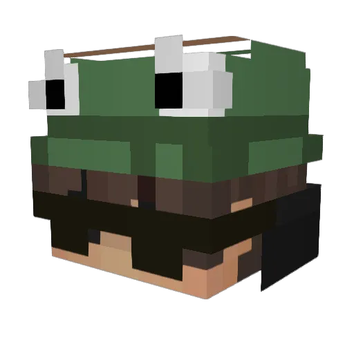 Jxvny Minecraft avatar head, 3D render