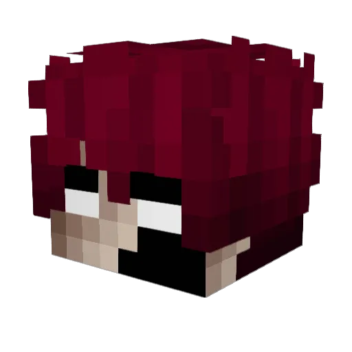 Jxzc Minecraft avatar head, 3D render