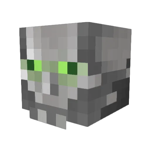 Jyaket Minecraft avatar head, 3D render