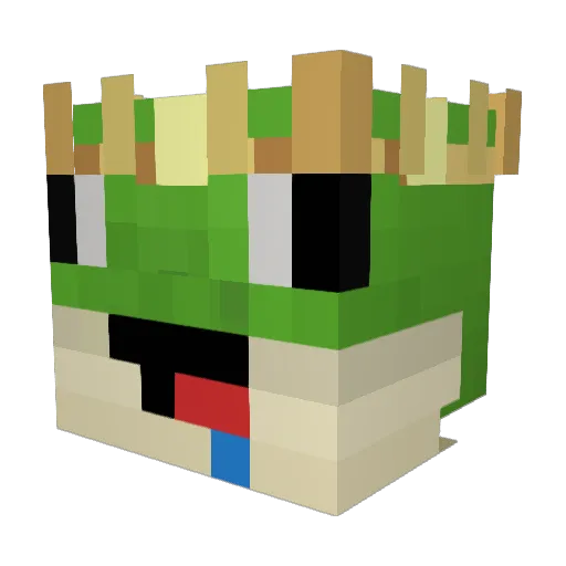 Jyklo Minecraft avatar head, 3D render