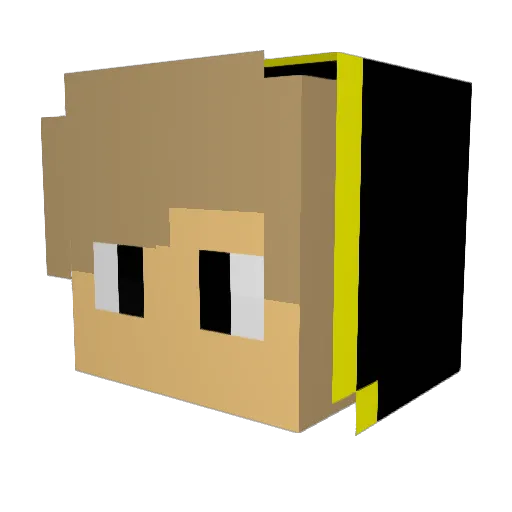 Jylaz Minecraft avatar head, 3D render