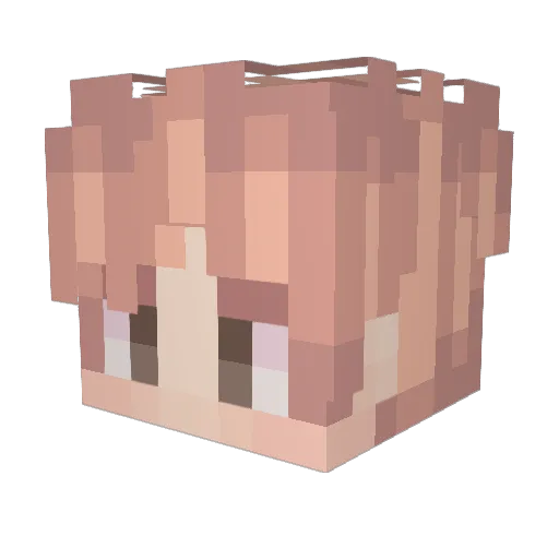 Jynahn Minecraft avatar head, 3D render