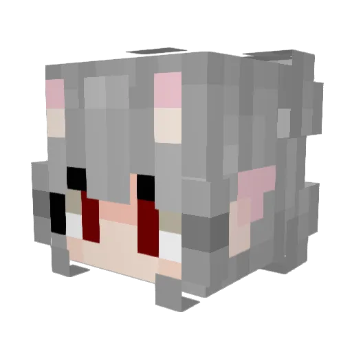 Jynatsu Minecraft avatar head, 3D render