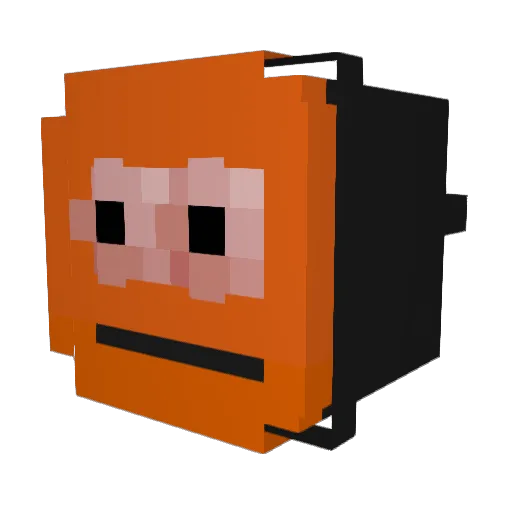 Jynscreen Minecraft avatar head, 3D render