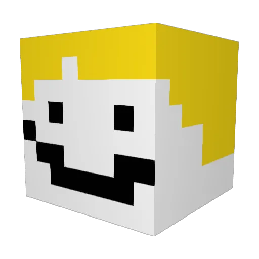 JynxMadness Minecraft avatar head, 3D render