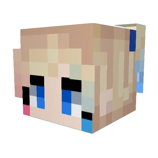 Jynxflame Minecraft avatar head, 3D render