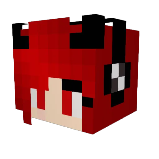 Jynxum Minecraft avatar head, 3D render