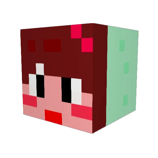 Jyoah_ Minecraft avatar head, 3D render