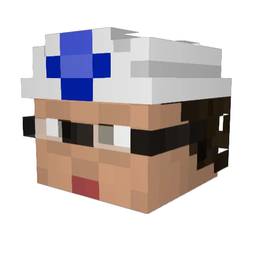 Jyonde Minecraft avatar head, 3D render