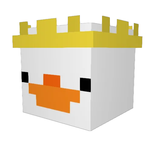 Jyphe Minecraft avatar head, 3D render