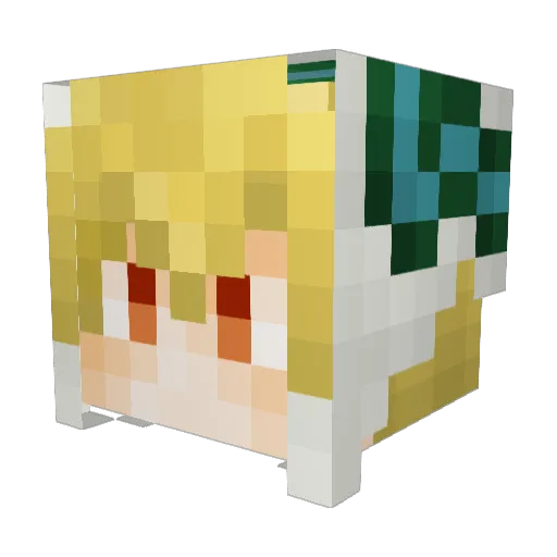 Jyris Minecraft avatar head, 3D render