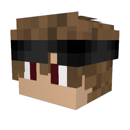 Jyrobas Minecraft avatar head, 3D render