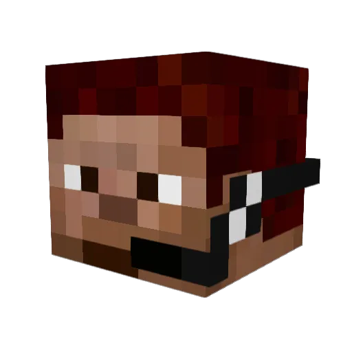 JysN Minecraft avatar head, 3D render