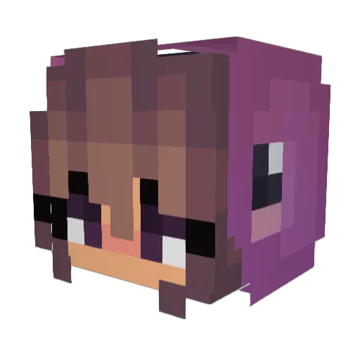 JystJordyn Minecraft avatar head, 3D render