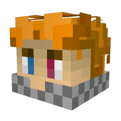 Jyst_s Minecraft avatar head, 3D render