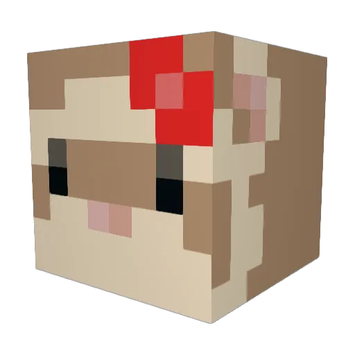 Jyuli Minecraft avatar head, 3D render