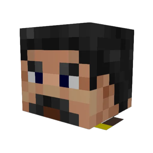 Jyusan_ Minecraft avatar head, 3D render