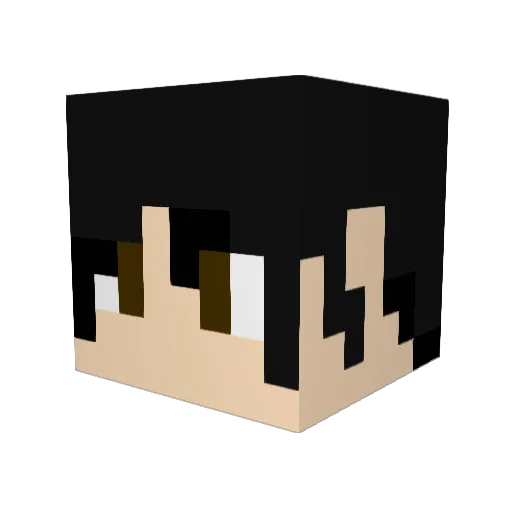 JyustinK Minecraft avatar head, 3D render