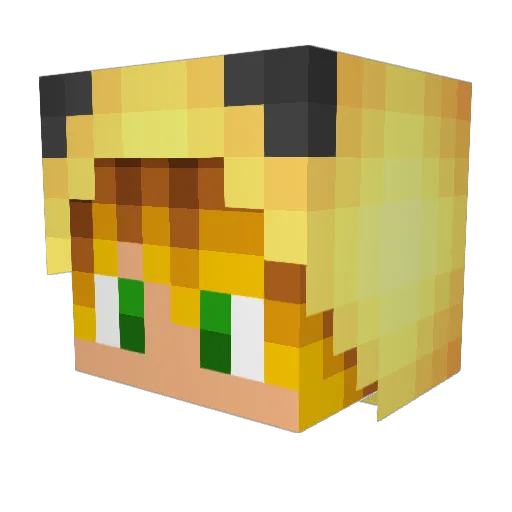 Jyvvie Minecraft avatar head, 3D render