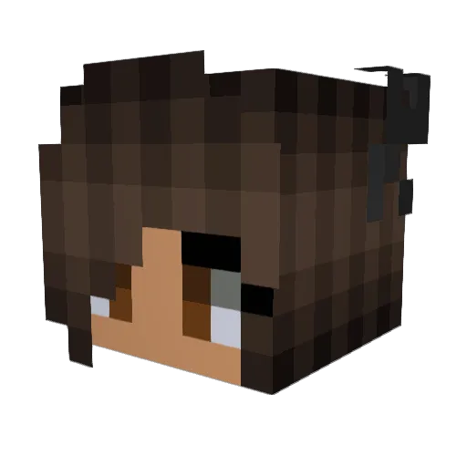 Jyxer Minecraft avatar head, 3D render