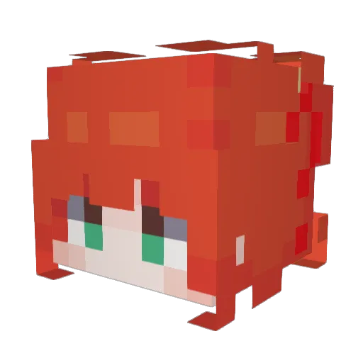 Jzca Minecraft avatar head, 3D render