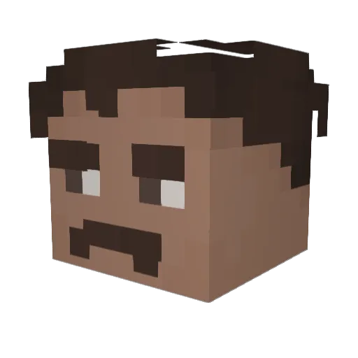 Jznes_ Minecraft avatar head, 3D render