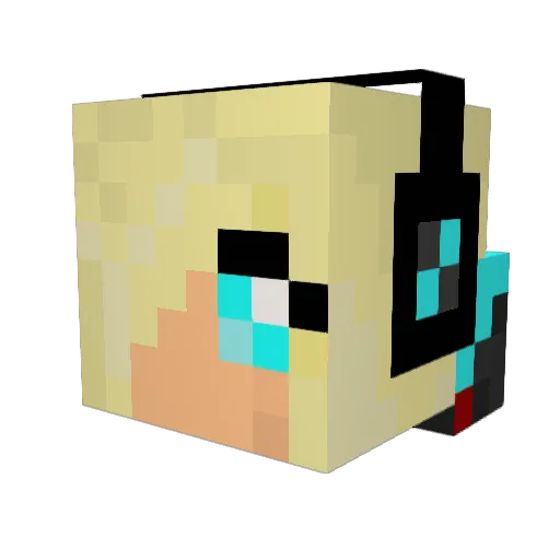 K00K1ee Minecraft avatar head, 3D render