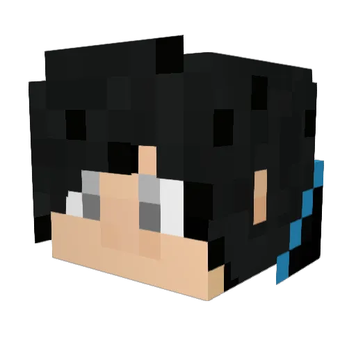 K0170n Minecraft avatar head, 3D render