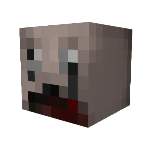 K0DlAC Minecraft avatar head, 3D render